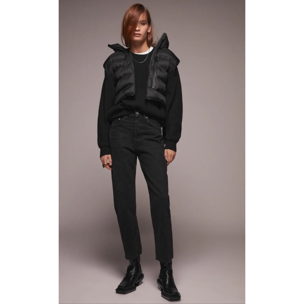 Zara TRF Hi-Rise Straight Leg Jeans